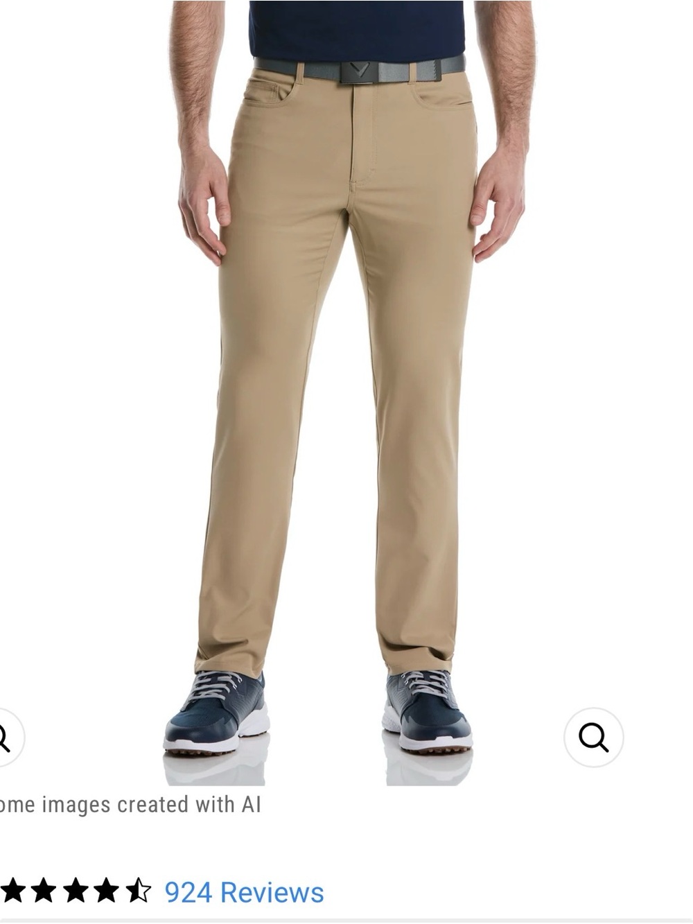 Callaway 48x32 khaki stretch 5 pocket pants